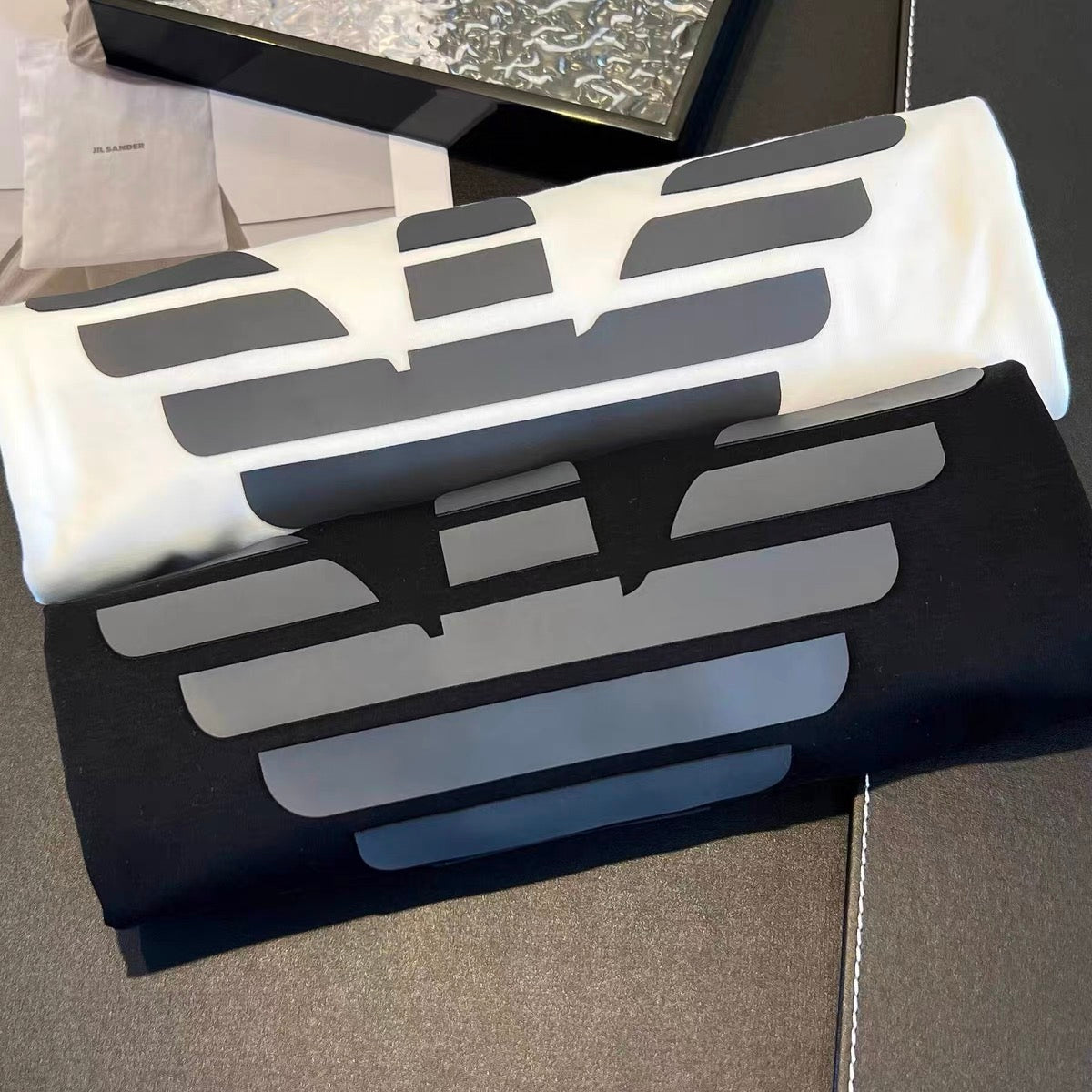Herr T-shirt Geometrisk Design Långärmad 100% Bomull-4