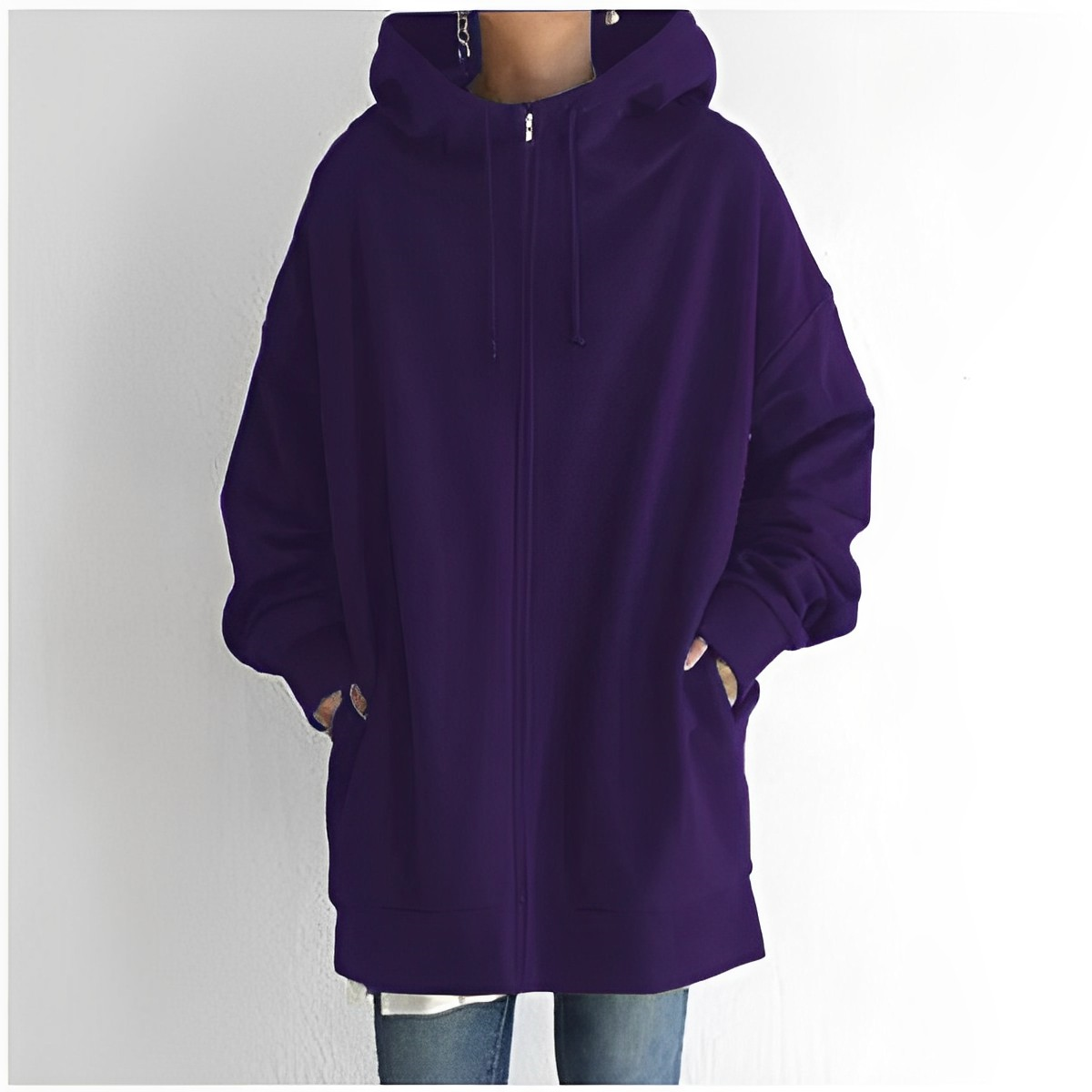 Hoodie Dam i Mjukt Material – Avslappnad Passform med Huva, Perfekt för Vardagsbruk och Utflykter 16