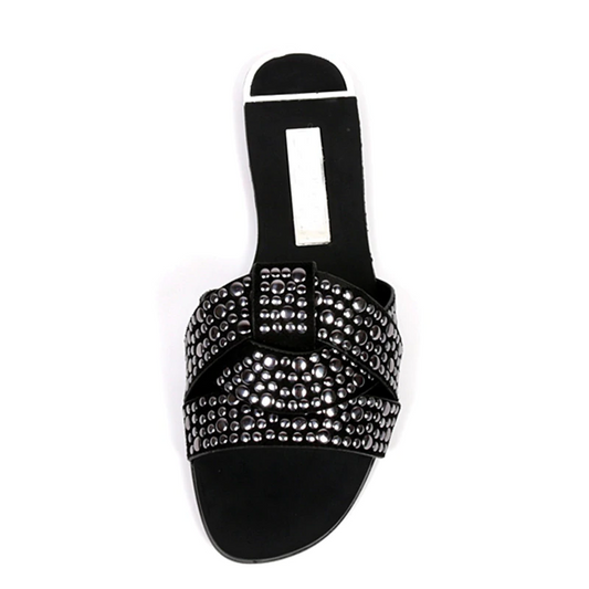 Dam Sandaler Ăppna TĂ„r Platta PU LĂ€der-1