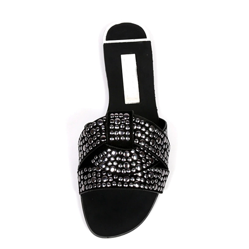 Variant image for Dam Sandaler Öppna Tår Platta PU Läder-1