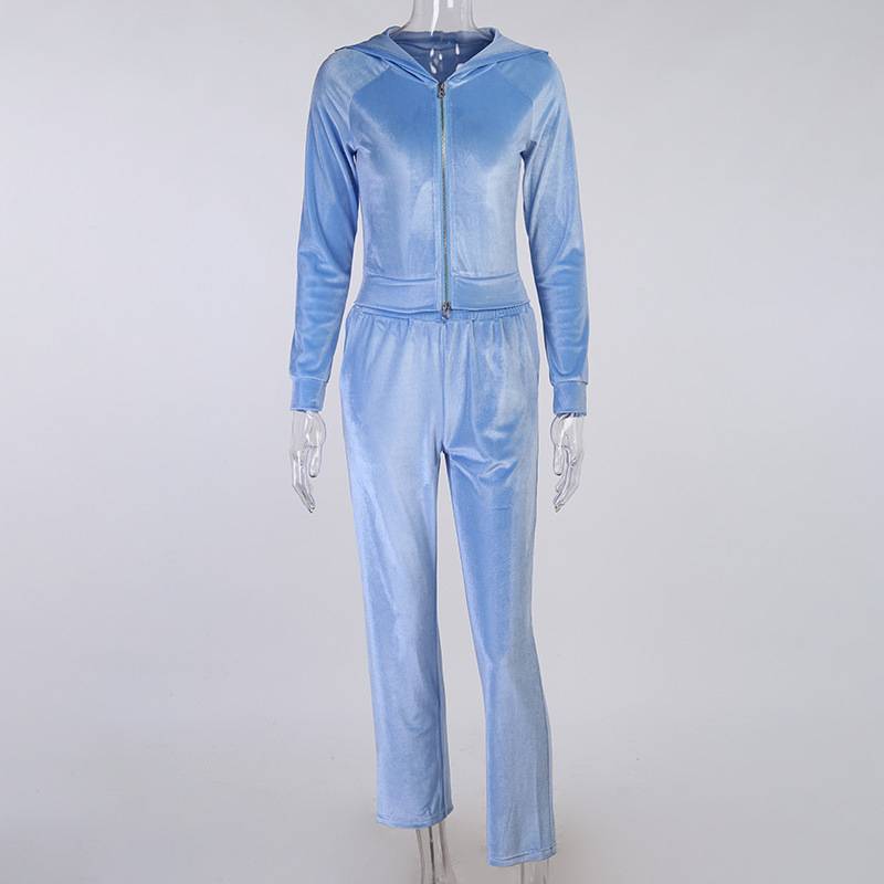 Damset med Huva och Angel Brevbyxor i Polyester-5