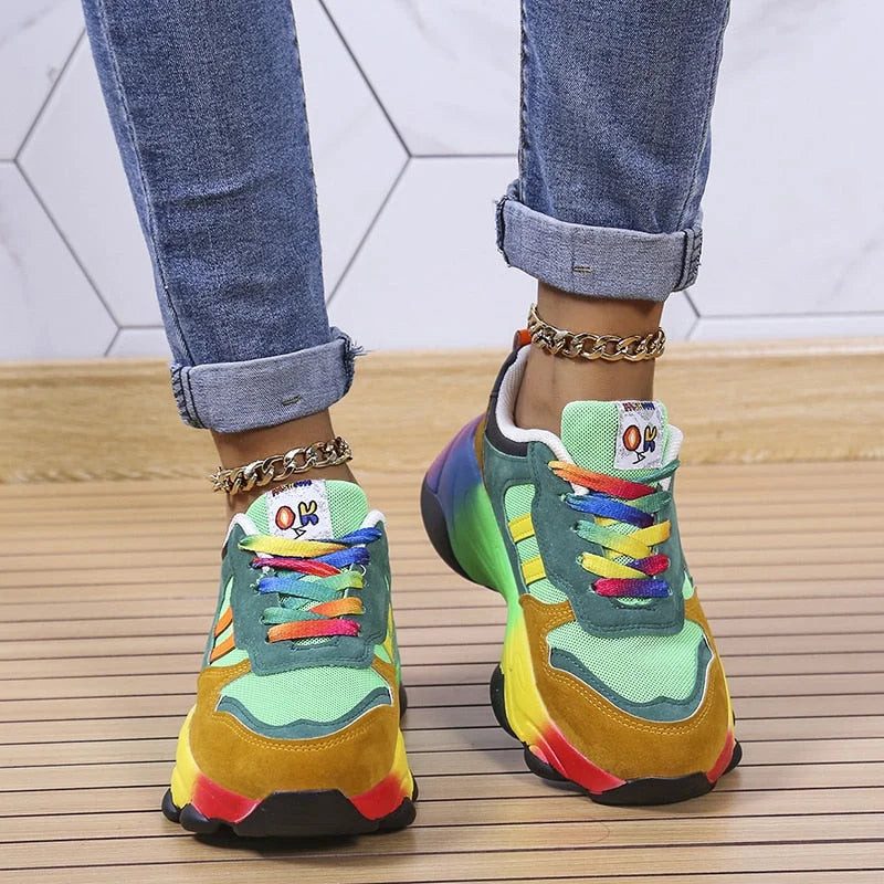 Kvinnors Sneakers Retro Vintage Textil Syntetiska Material 8