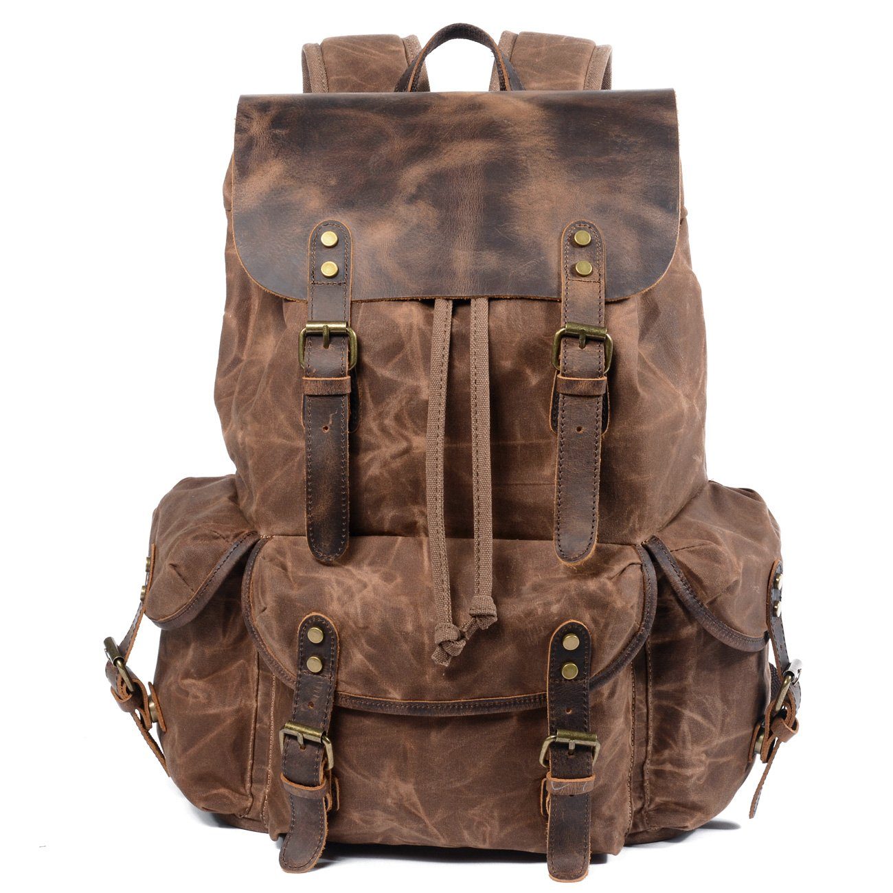 Variant image for Unisex Ryggsäck Vintage Vaxat Canvas och Läder-1