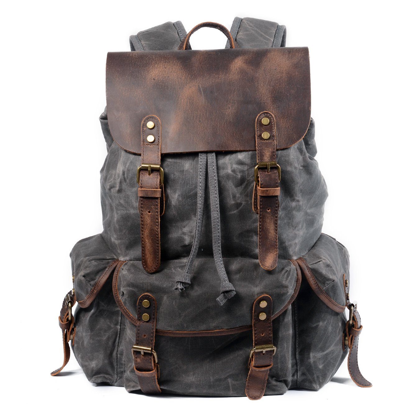 Variant image for Unisex Ryggsäck Vintage Vaxat Canvas och Läder-5