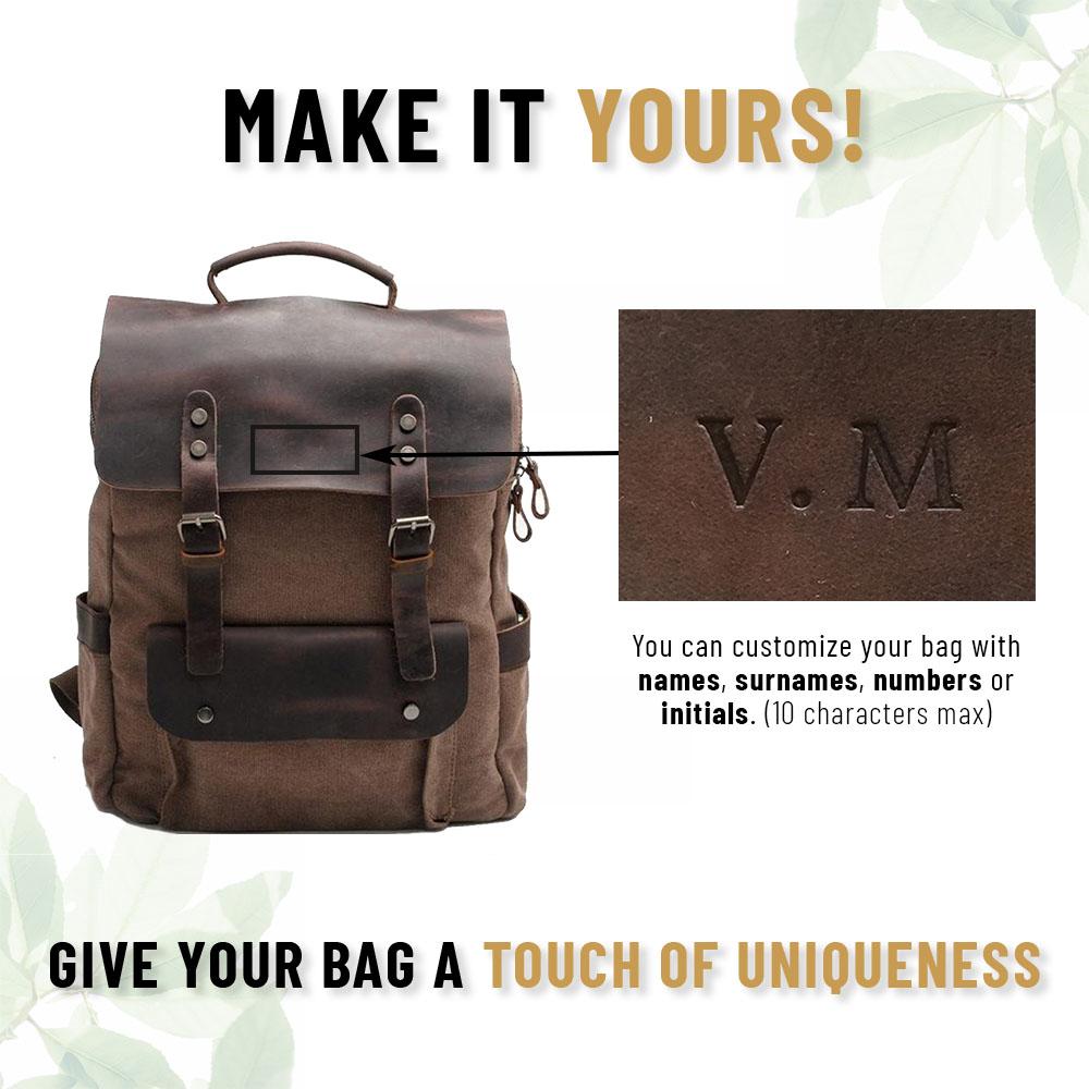 Variant image for Unisex Ryggsäck Stilren Canvas Hållbar med Justerbara Axelremmar-8