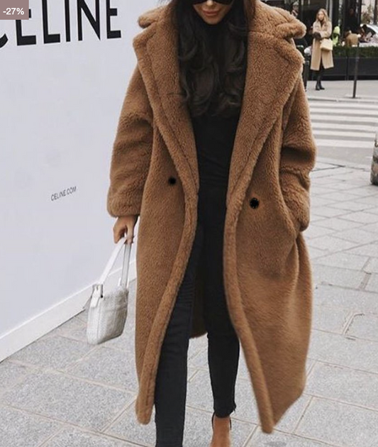 Kvinna Kappa Teddy Trenchcoat Klassisk Lätt Isolerande-1