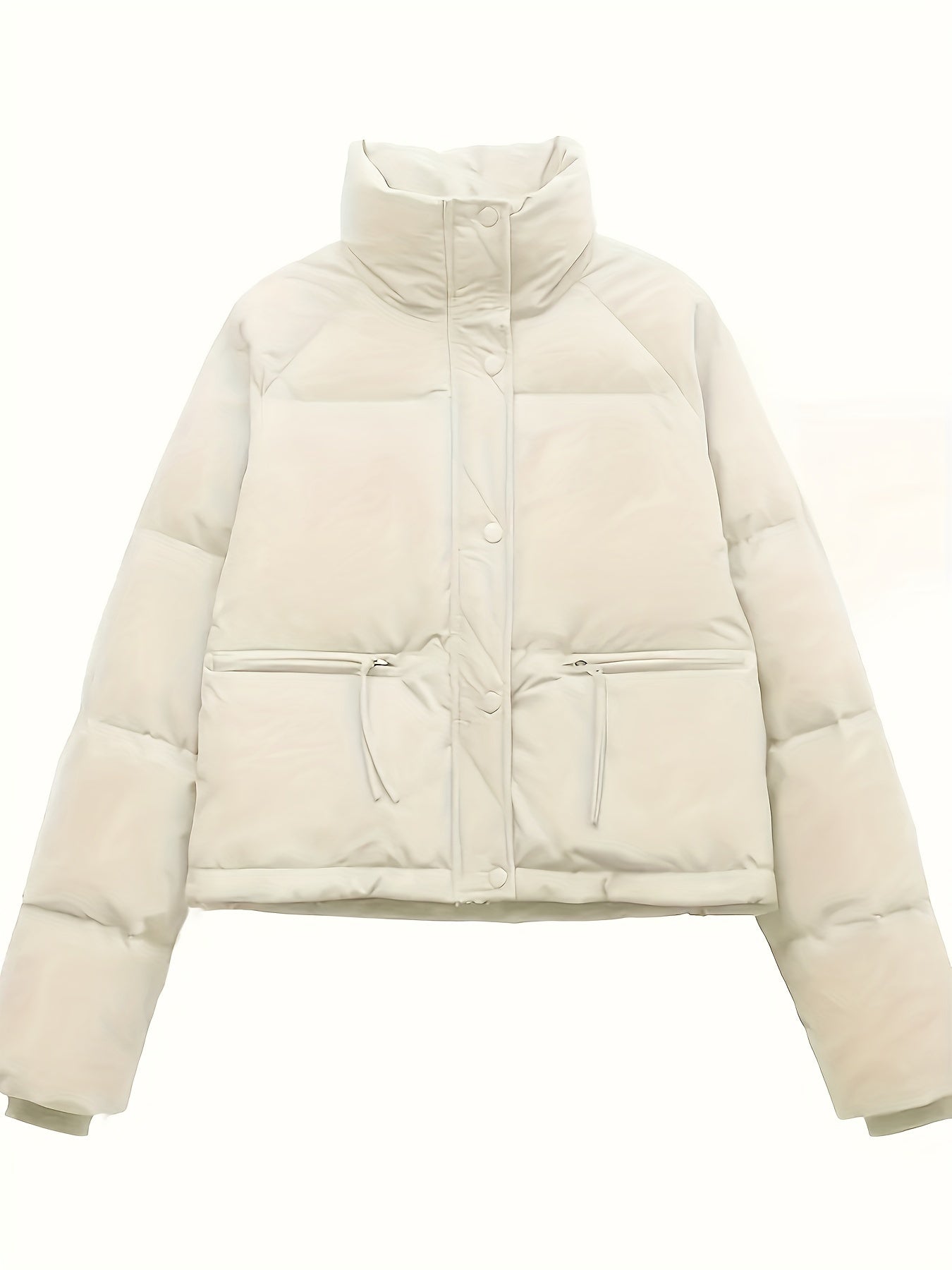 Dam Kort Vinterjacka Casual Polyester-5