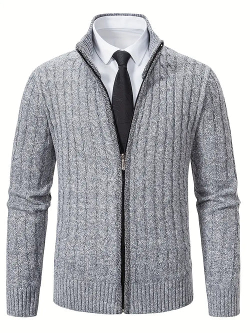 Dam Lång Kofta Trendig Stickad Akryl-1