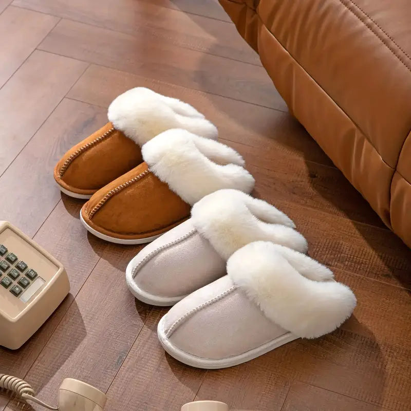 Unisex Tofflor Varm Foder Icke-Slip Gummi-2