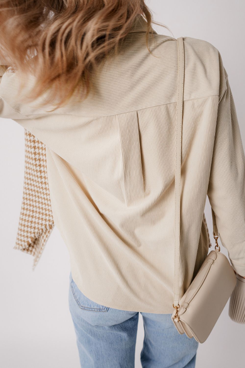 Kvinnor Kappa Hahnenstrez Mönster Robust Tygblandning-2