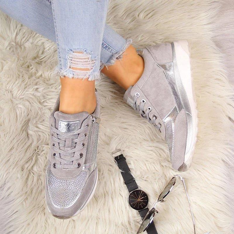 Kvinnors Sneakers Avslappnad Syntetiskt Läder Minimalistisk Design 4