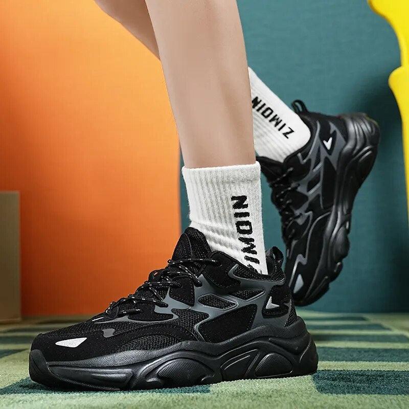 Herrskor Chunky Sneakers Andningsbart Nät Textil Syntet-6