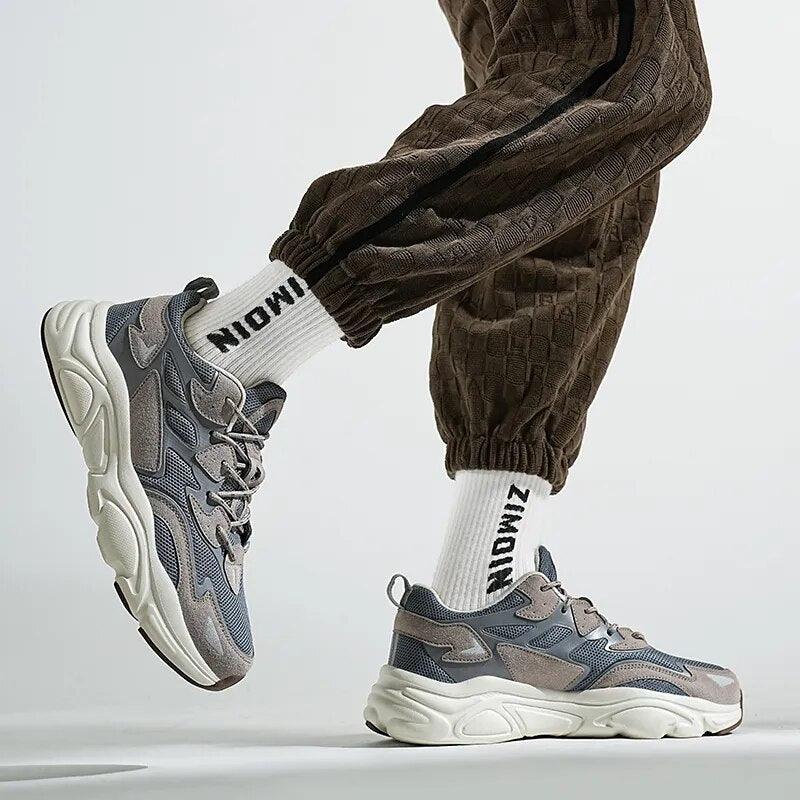 Herrskor Chunky Sneakers Andningsbart Nät Textil Syntet-3