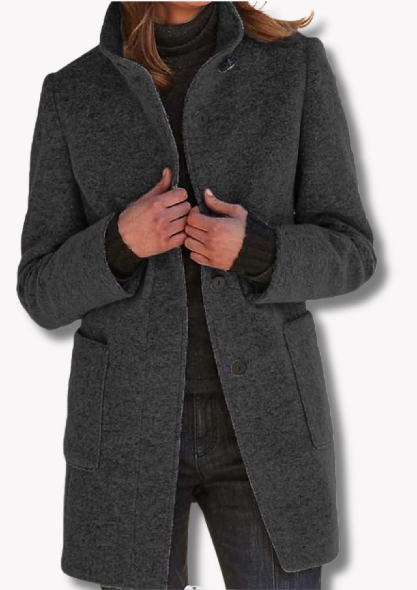 Variant image for Dam Lång Kappa Retro Stildesign Högkvalitativ Polyester-36