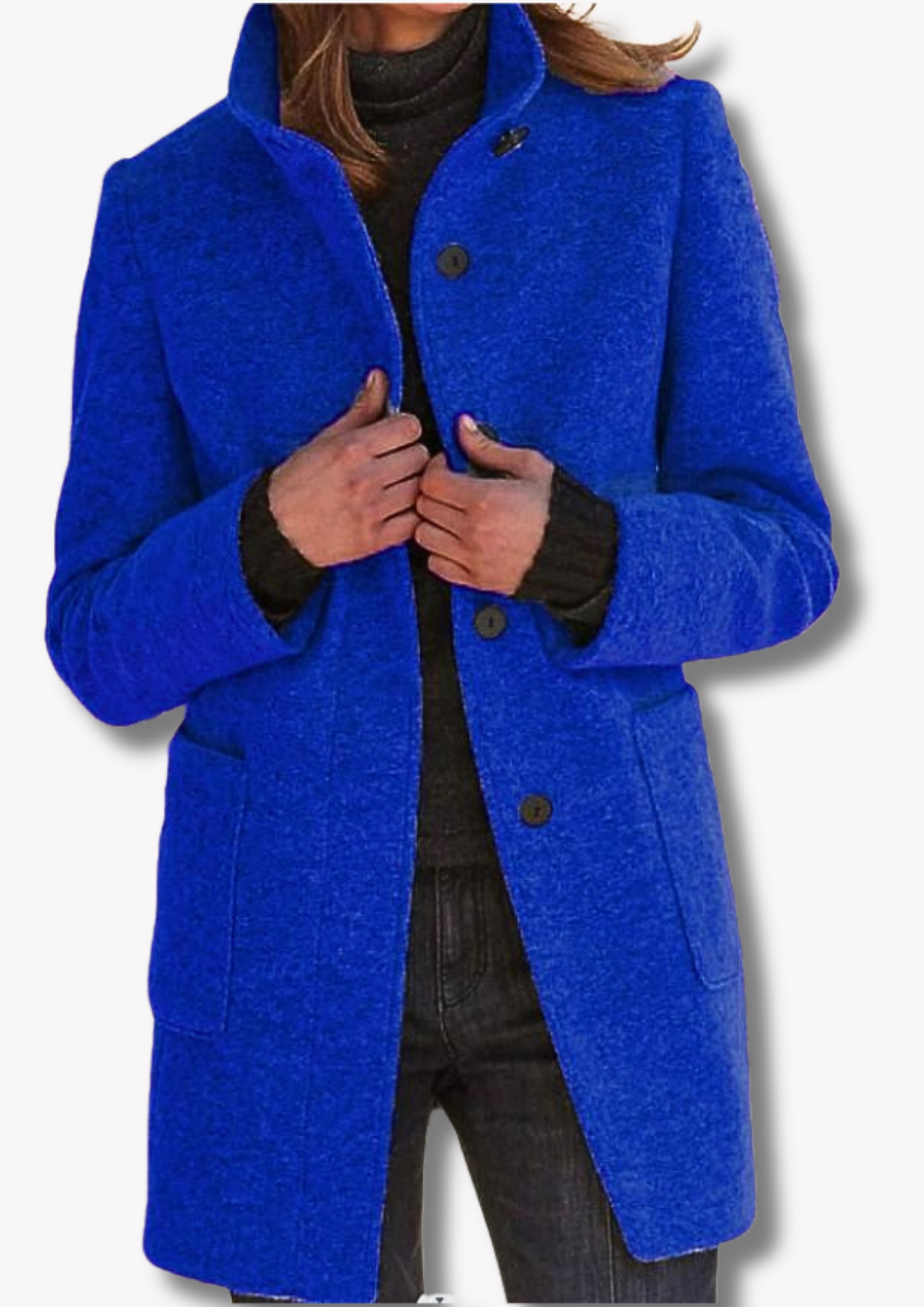 Variant image for Dam Lång Kappa Retro Stildesign Högkvalitativ Polyester-8