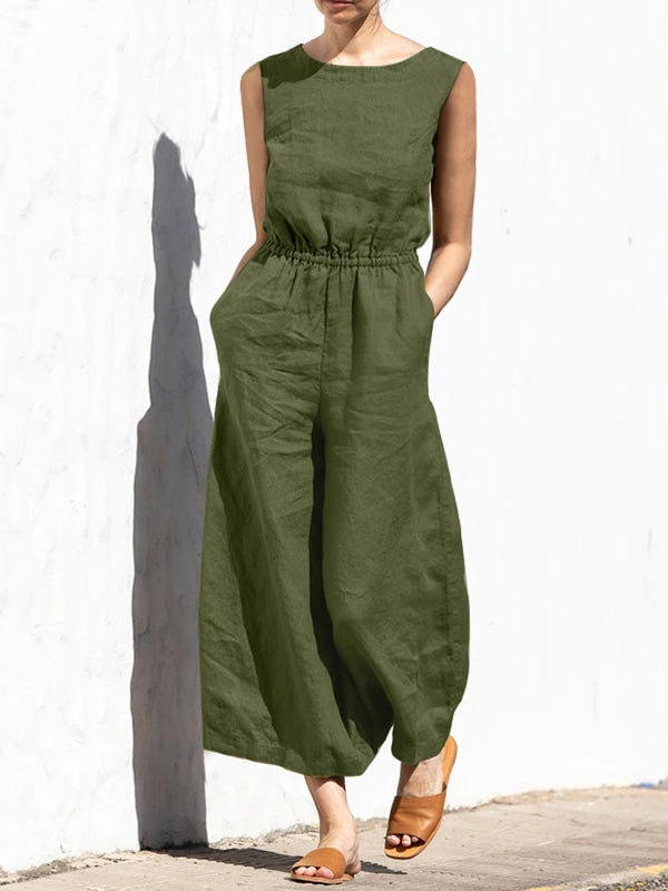 Dam Overall Sommarstil Ergonomisk Bomull-1