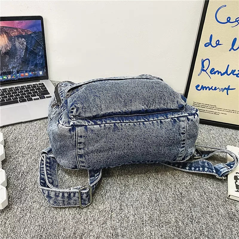 Dam Ryggsäck Stor Kapacitet Polyester Retro Design-5