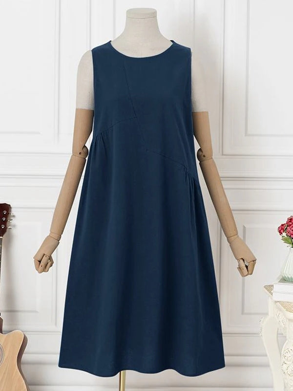 Dam Klänning Midi Oversize Bomull-3