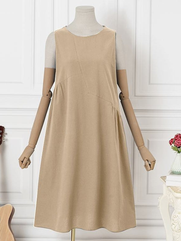 Dam Klänning Midi Oversize Bomull-4