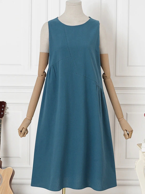 Dam Klänning Midi Oversize Bomull-5