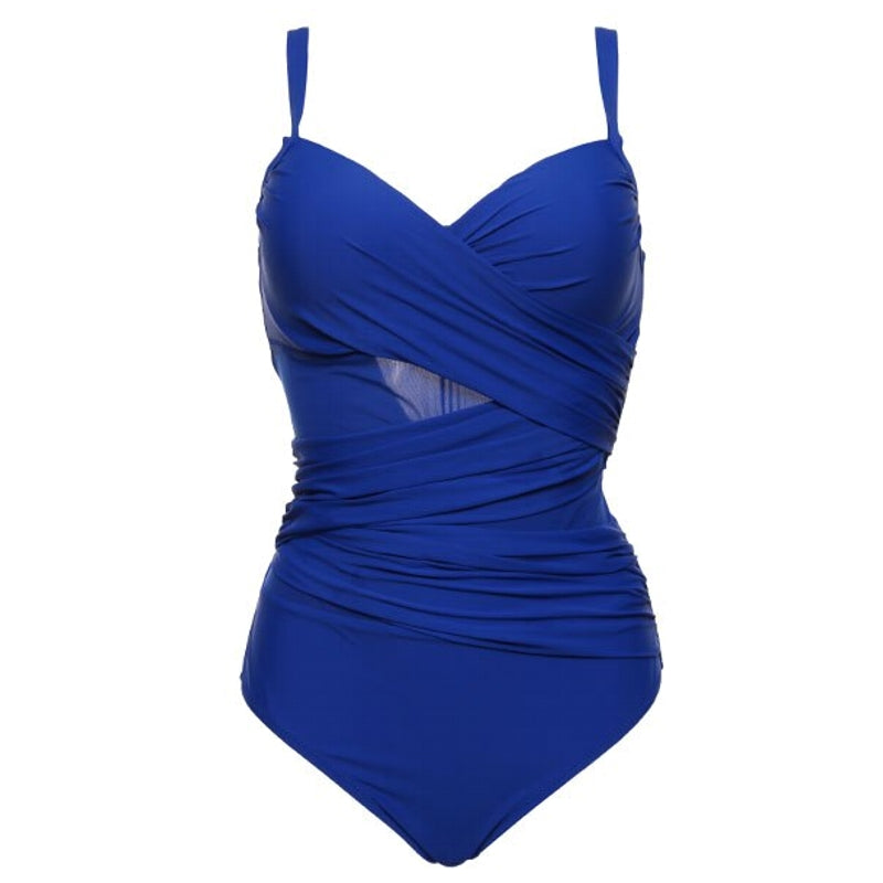 Variant image for Dam Monokini Baddräkt Enfärgad Plusstorlek Spandex-13