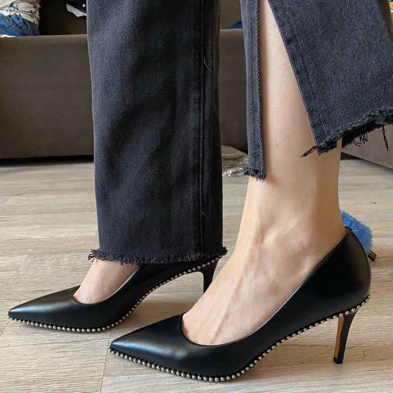 Kvinnor Högklackade Skor Stiletto Syntetiskt Läder 10,5 cm Häl-4