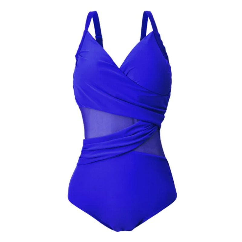 Variant image for Dam Monokini Baddräkt Enfärgad Plusstorlek Spandex-19