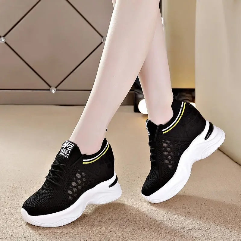 Dam Sneakers Högklackade Andningsbara Mesh EVA-6