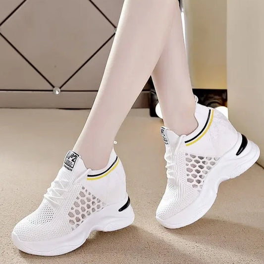 Dam Sneakers Högklackade Andningsbara Mesh EVA-1
