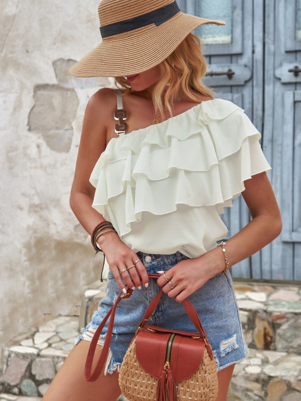 Damblus Halterneck Ruffled Polyester 4