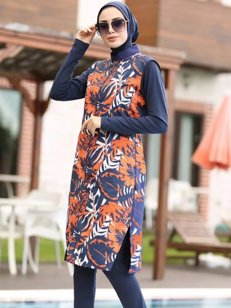 Variant image for Dam Burkini Tredelad Set Långärmad Top Polyester-6