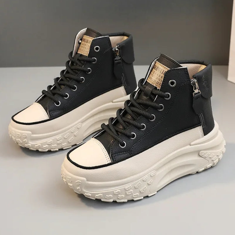 Variant image for Kvinnors Hög Top Sneakers PU Plattformsula-7