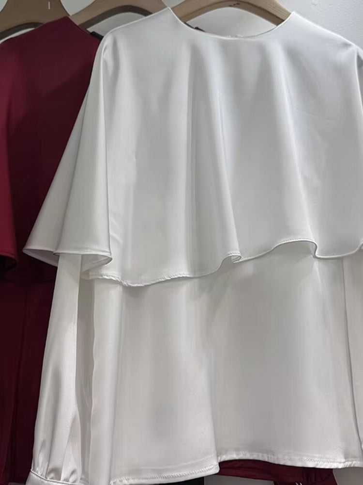 Långärmad T Shirt Dam i Mjuk Bomull och Polyester – Trendig Rund Hals, Neutrala Färger, Perfekt för Avslappnade och Halvformella Tillfällen 2