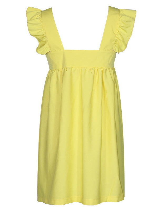 Fina Dam Klänningar Midi Klänning Kvadrat Halsringning Bomull Polyester-5