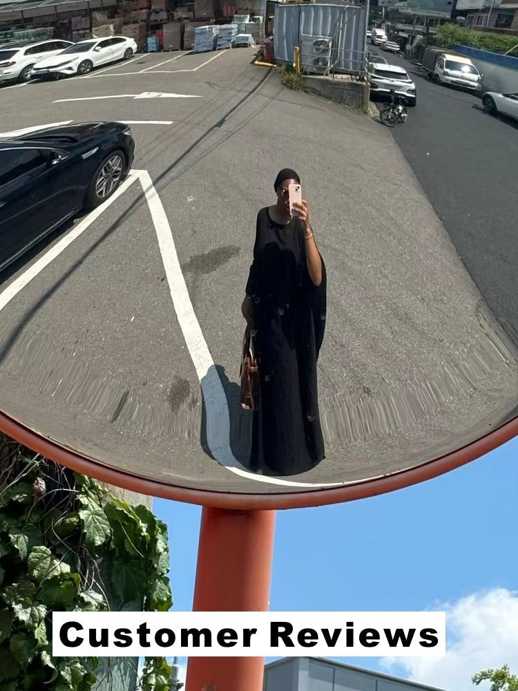 Kvinnors Abaya Klänning Elegant Polyester-2