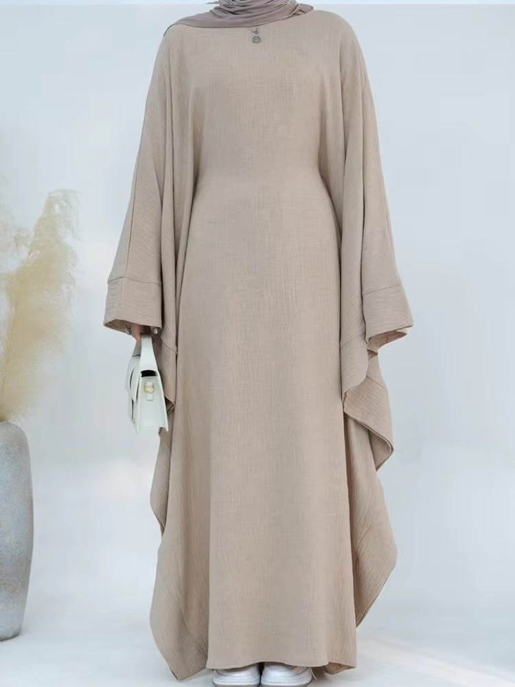 Kvinnors Abaya Klänning Elegant Polyester-4