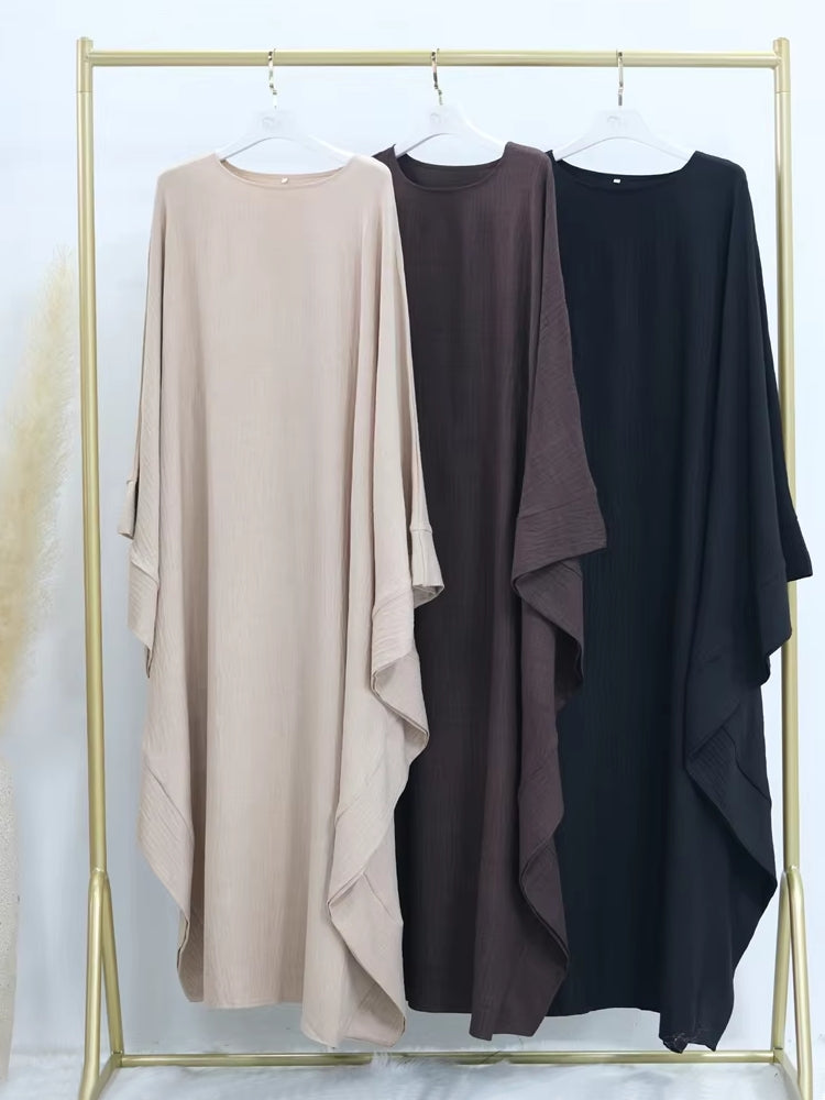 Kvinnors Abaya Klänning Elegant Polyester-6