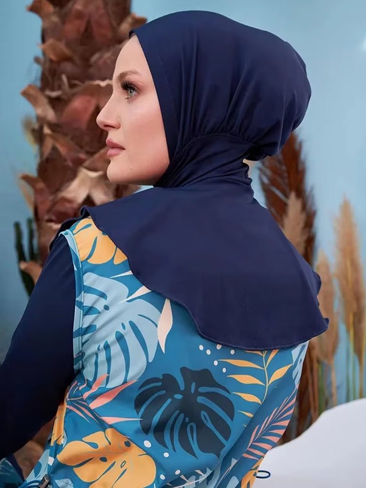Dam Burkini Tredelad Set Långärmad Top Polyester-2