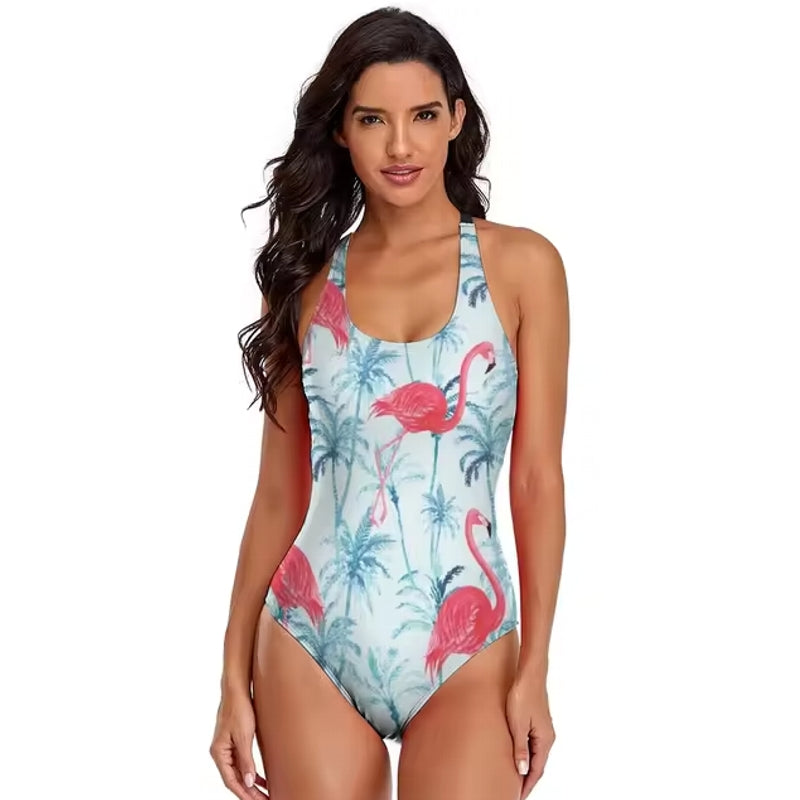 Variant image for Dam Baddräkt En Del Flamingo Tryck Nylon Spandex-6