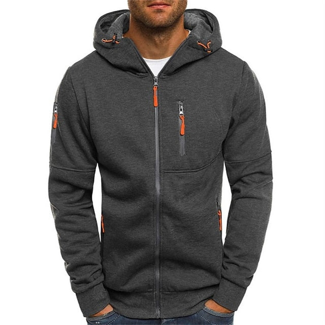 Variant image for Herr Zip-Up Hoodie Mjuk Stretchig Tyg-1