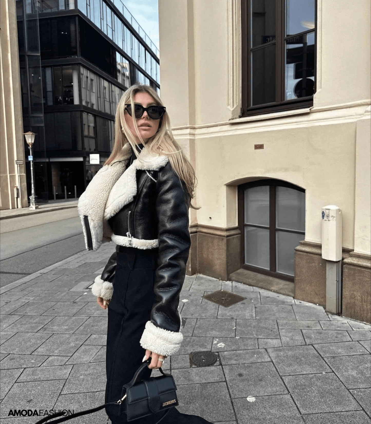 Elegant Teddyrock för Dam i Syntetiskt Läder med Skördetopp – Bekväm och Trendig för Kalla Dagar, Storlekar S-XL 2