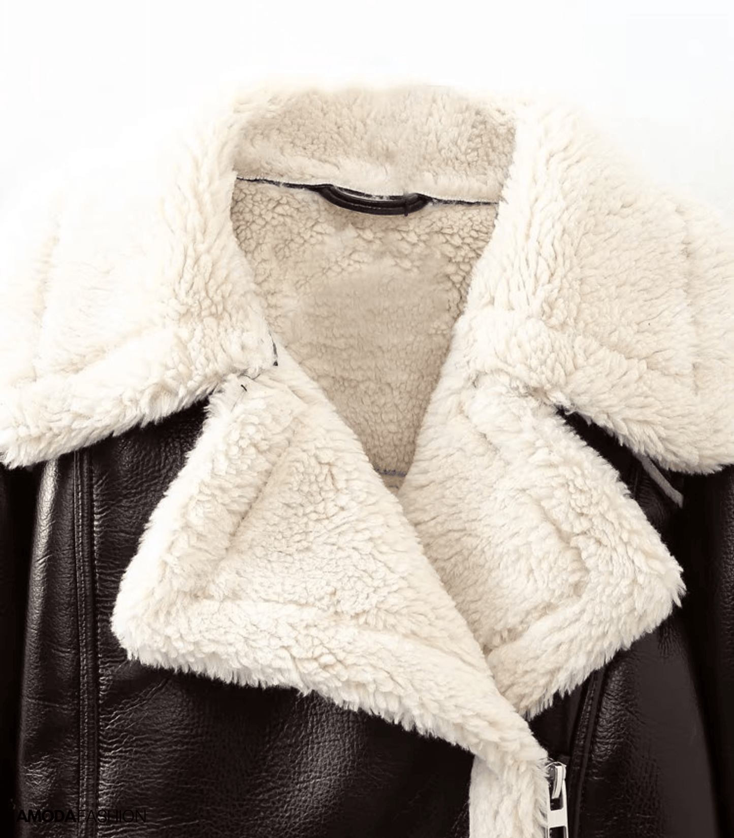 Elegant Teddyrock för Dam i Syntetiskt Läder med Skördetopp – Bekväm och Trendig för Kalla Dagar, Storlekar S-XL 4