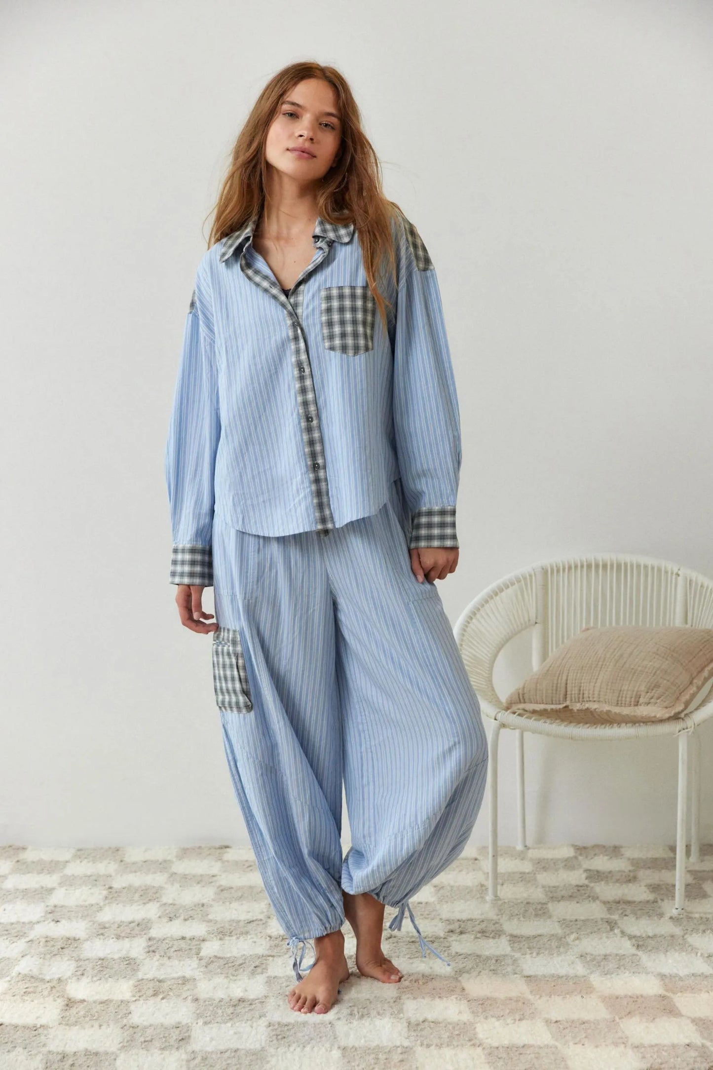 Kvinnors Pyjamasuppsättning Avslappnad Mjuk Tyg-3