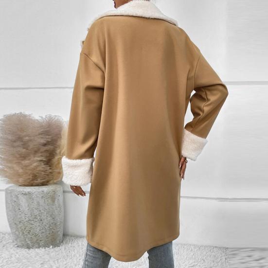 Dam Vinterjacka Lång Elegant Polyester Foder-3