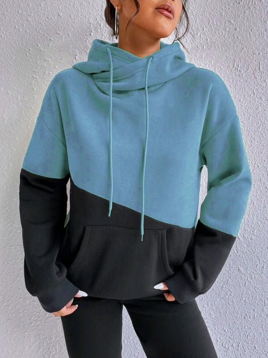 Lång Hoodie Dam Avslappnad 100% Bomull-1
