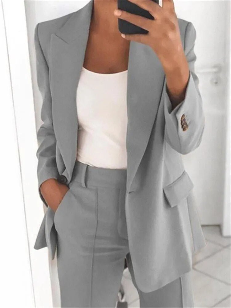 Variant image for Dam Blazer Set Sofistikerad Polyester Elastan-19