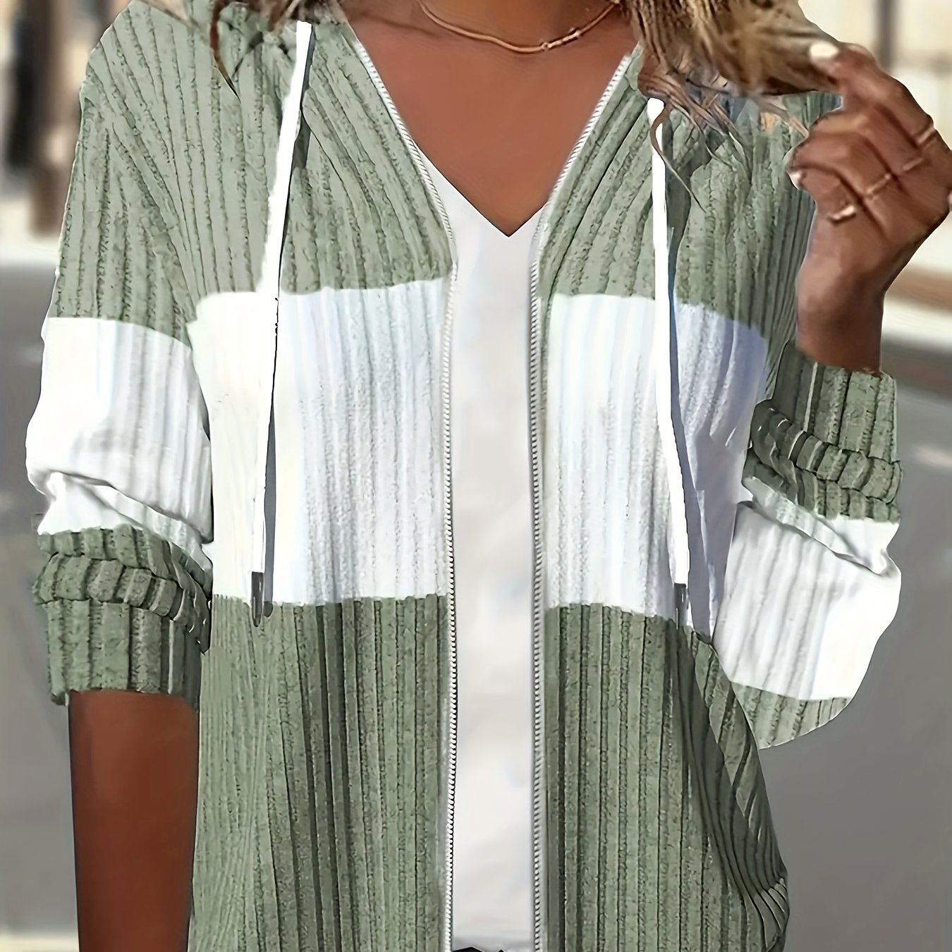 Dam Luvtröja Mjuk Bomull Avslappnad-1