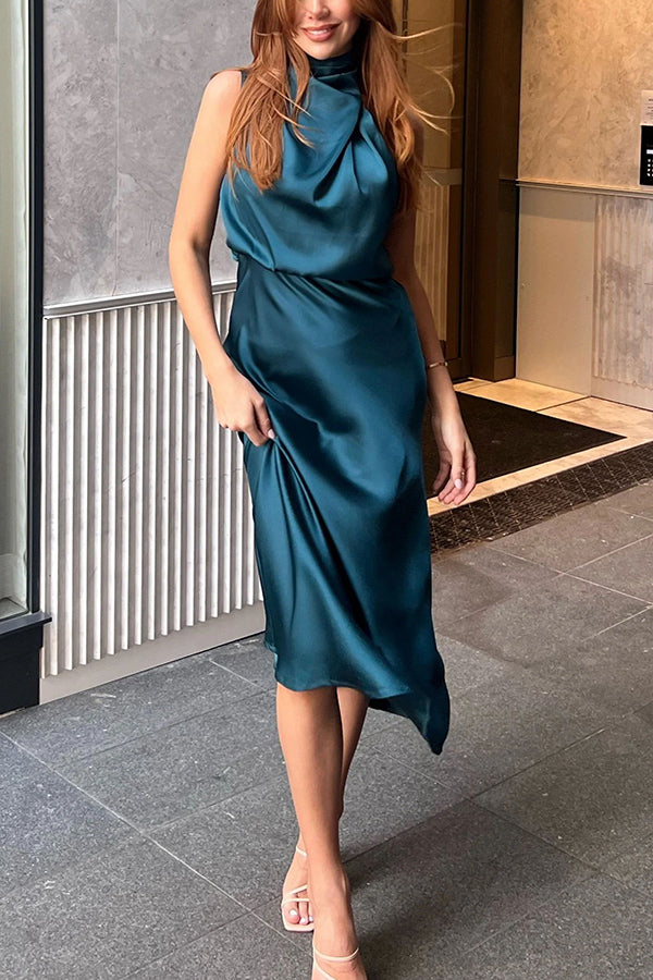 Variant image for Dam Aftonklänning Ärmlös Elegant Polyester för Formella Evenemang-9