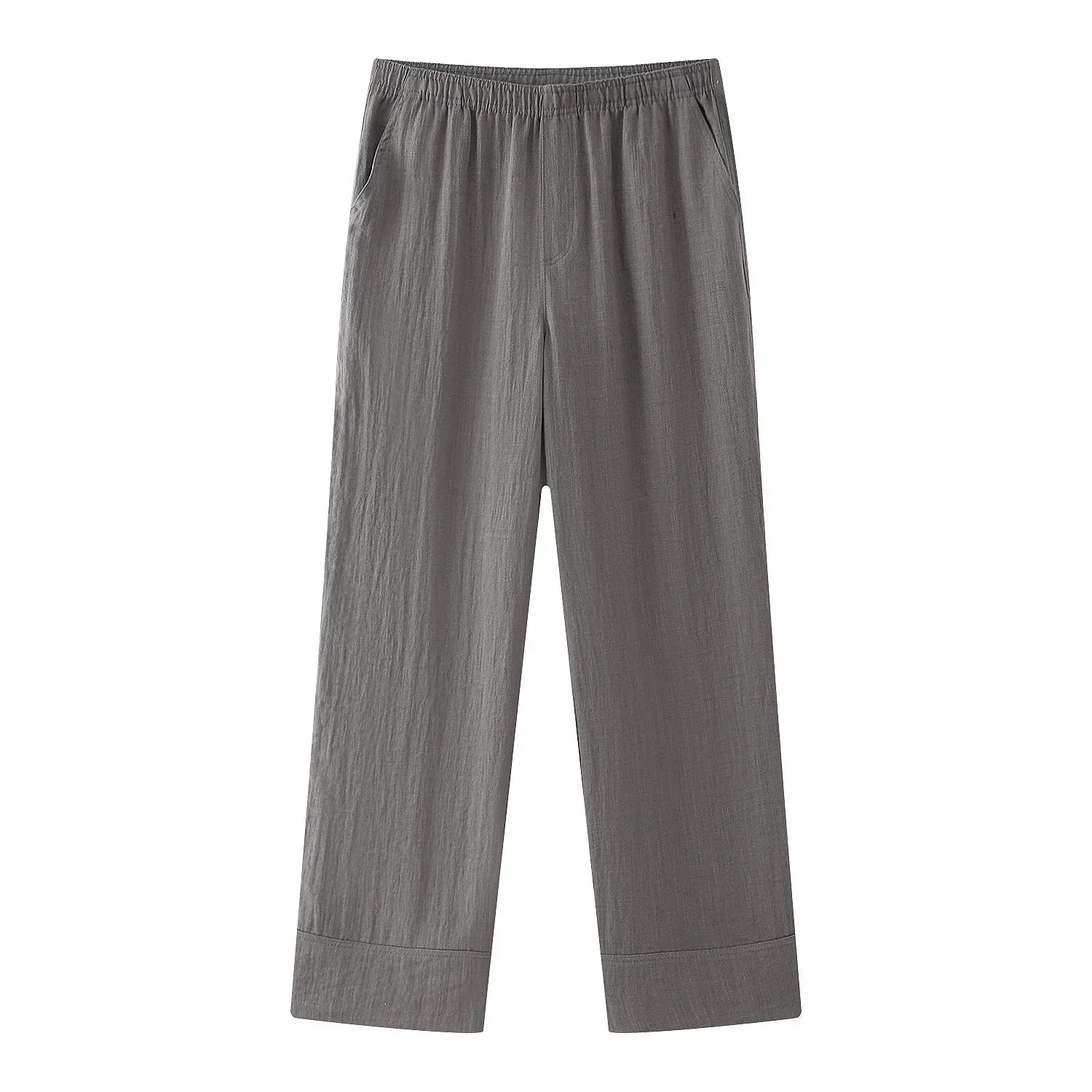 Dam Set V-formad Wrap Top Vida Byxor Andningsbart Tyg-2