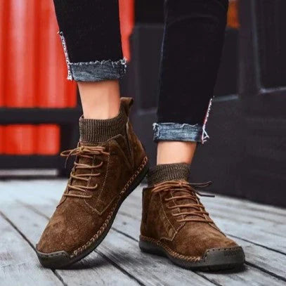 Damstövlar Höga Klassiska Mjuk Textil-4